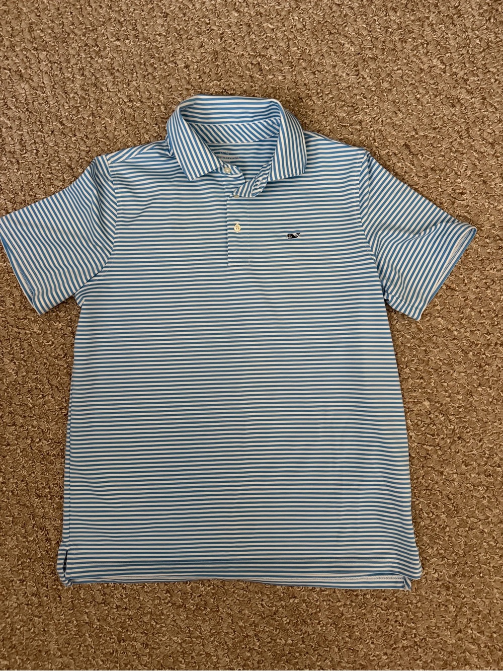 Vineyard Vines Blue & White Striped Kids Polo